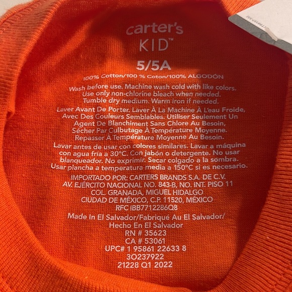 Carters Brand boys Tee - short sleeve size 5 - Picture 2 of 3
